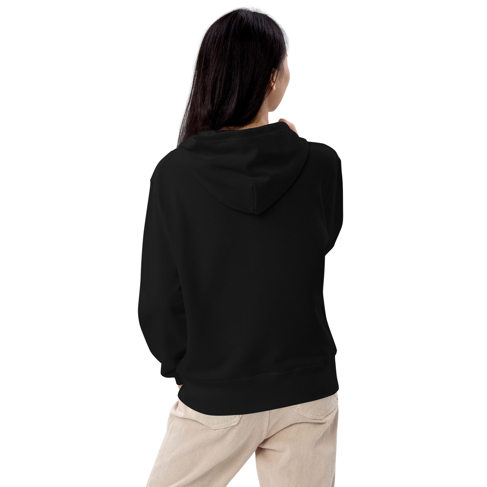 Ladies plain black online hoodie